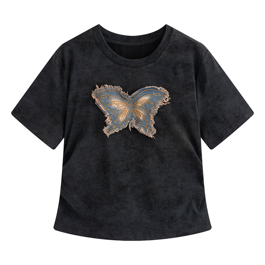 Playera Mariposa Fresca para Mujer Talla Grande - Diseño Moderno Verano - Image 6