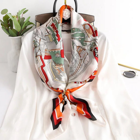 Pañoleta Cuadrada 90cm Estampada Protección Solar y Moda - Image 18