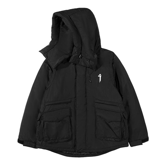 Chaqueta Acolchada Casual Hombre con Gorro Tipo Pez - Image 2