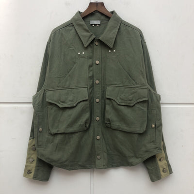 Chaqueta Camisa Suelta con Corte Tridimensional y Botones para Hombre y Mujer