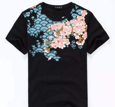 Camiseta Dragón Carpa Bordado Chino - Manga Corta - Image 17