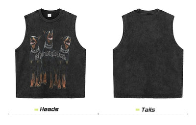 Playera Holgada Doberman Pinscher Estilo Urbano Desgastada para Hombre y Mujer - Image 17
