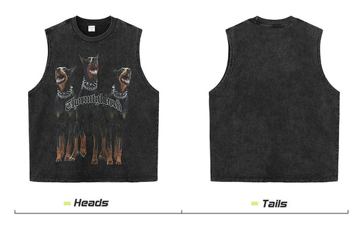 Playera Holgada Doberman Pinscher Estilo Urbano Desgastada para Hombre y Mujer - Image 17