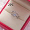 Sparkling Diamond Crystal Zircon Flower Ring Micro Inlaid Sweet Wild Love Flower Open Ring Bracelet I 2PCS