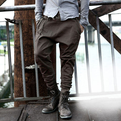 Pantalones Casuales Hombre Color Sólido Ajuste Relajado - Image 3