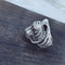 Aggressive Personality Zodiac Tiger Ring Man Retro Adjustable opening