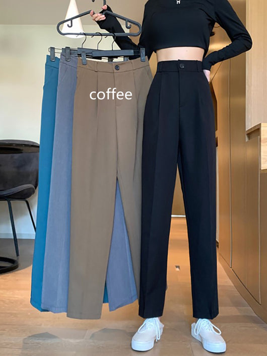 Pantalones de Traje Rectos Cintura Alta Oversize para Mujer - Image 6