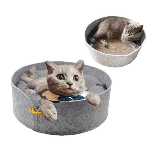 Rascador Corrugado para Gatos con Cojín Térmico Removible y Lavable - Image 7