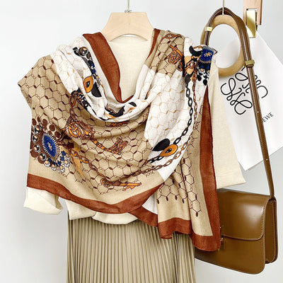 Foulard de Algodón y Lino Ligero - Pareo Sedoso Protección Solar para Playa y Viajes - Image 56