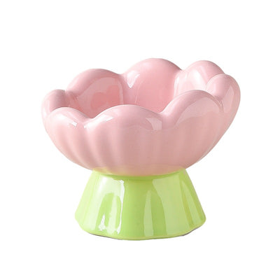 Comedero Elevado para Gatos de Cerámica Rosa - Diseño Inclinado Anti-Vómito y Fatiga de Bigotes - Image 13