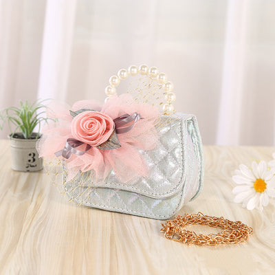 Bolso Bandolera Tejido con Perlas Floral - Image 8