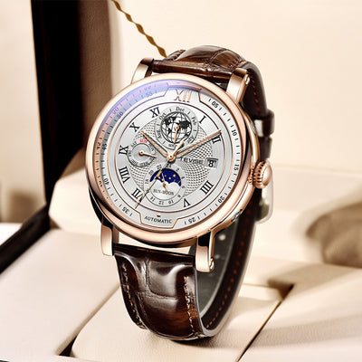 Reloj Automático Fases Lunares Resistente al Agua para Hombre - Image 4