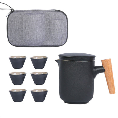 Juego de Té Portátil Cerámica Japonesa con Bolsa de Viaje - Image 7