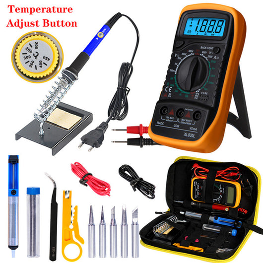 Kit Profesional de Soldadura con Multímetro Digital y Pantalla LED