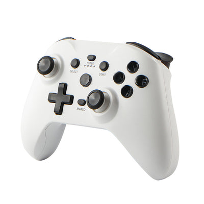 Blue Bluetooth wireless game controller with black joysticks and buttons for Android, iOS, PC, and Switch. - Image 8