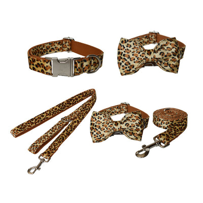 Collar para Perro con Estampado de Leopardo y Fondo Profundo en Aleación de Zinc - Image 20
