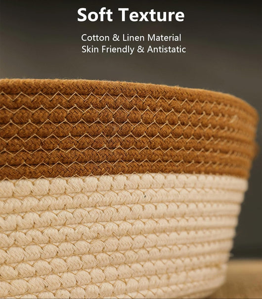 Cama Tejida para Gatos con Cola de Juguete - Casa Felina de Algodón y Lino Natural - Image 4