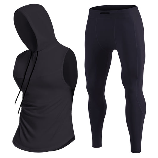 Conjunto Deportivo Hombre: Chaleco Transpirable + Pantalón Secado Rápido con Capucha - Image 6