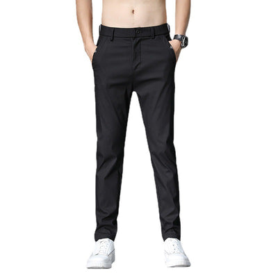 Pantalones Casuales Hombre Verano Tela Ligera Corte Recto Elásticos - Image 15