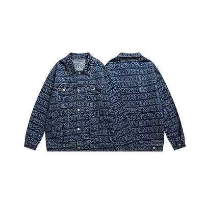 Chaqueta Denim Estampada All Over Unisex Boyfriend Fit - Image 6
