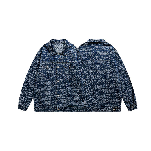 Chaqueta Denim Estampada All Over Unisex Boyfriend Fit - Image 6