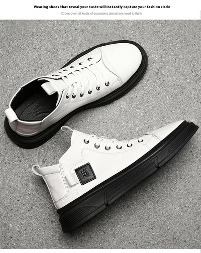 Botas Altas de Cuero para Hombre - Zapatos Casuales Invierno - Image 28