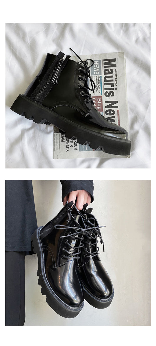 Botas Altas Martin para Hombre Estilo Británico Clásico - Image 9