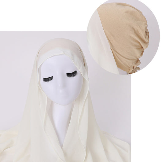 Pañuelo Capucha de Gasa Perlada con Elástico Ajustable - Image 25