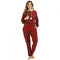 Jumpsuit de Algodón a Cuadros con Capucha para Mujer