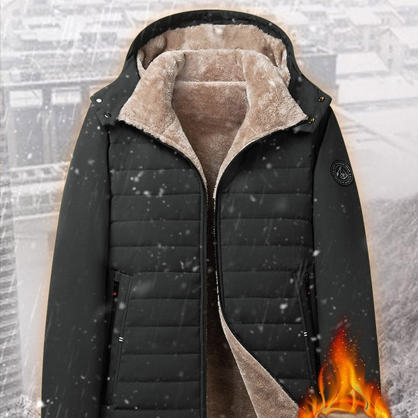 Abrigo Acolchado de Algodón para Adultos Mayores - Talla Grande Invierno