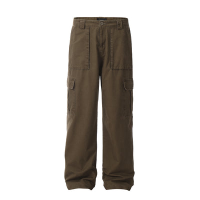 Pantalones Rectos Vintage Wash Holgados para Hombre - Image 2