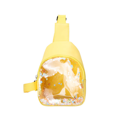Mochila de Pecho Infantil de Cuero PU con Efecto Arenilla - Ligera y Moderna - Image 5