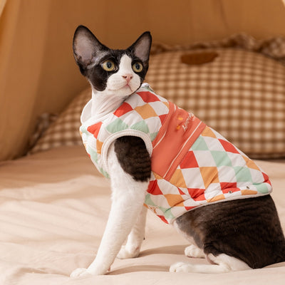 Abrigo Acolchado para Gatos y Perros - Chaleco Térmico Retro con Diseño Estampado - Image 13