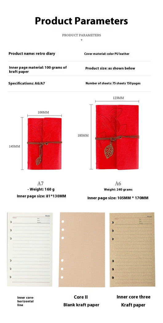 Cuaderno de Viaje Hojas Sueltas Vintage - Diario Creativo Zhiqiu - Image 22