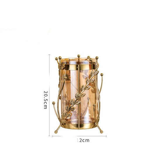 Jarrón Decorativo de Metal Plateado para Flores Secas y Arreglos Florales - Image 3