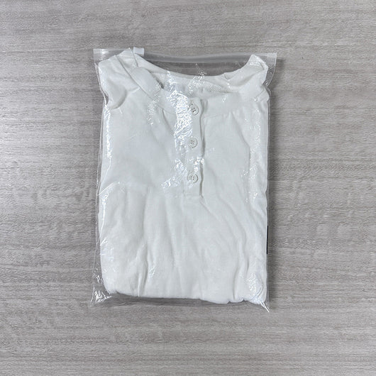 Blusa Básica para Mujer con Cuello Redondo, Botones y Hombros Caídos - Image 14