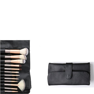 Set de 12 Brochas de Maquillaje Blanco Crema con Cerdas Sintéticas Premium - Image 12