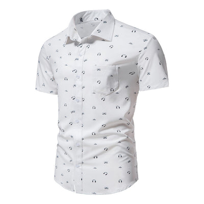 Camisa Estampada Blanca para Hombre - Diseño Moderno y Versátil - Image 10