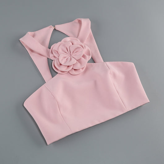 Blusa de Traje Elegante con Falda Floral Decorativa - Image 12
