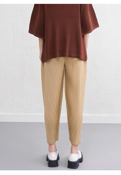 Pantalones Skinny de Cintura Alta con Pliegues Reductores para Primavera y Verano - Image 12
