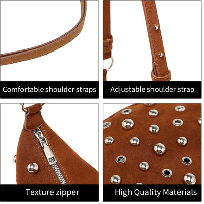 Bolsa Crossbody Retro con Remaches Acabado Metalizado Mate - Image 32