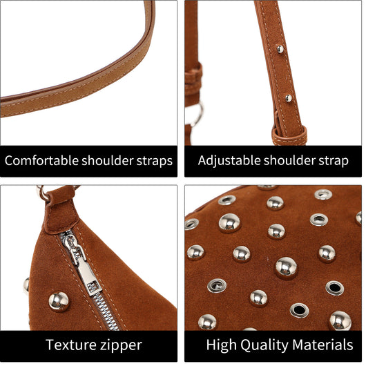 Bolsa Crossbody Retro con Remaches Acabado Metalizado Mate - Image 32