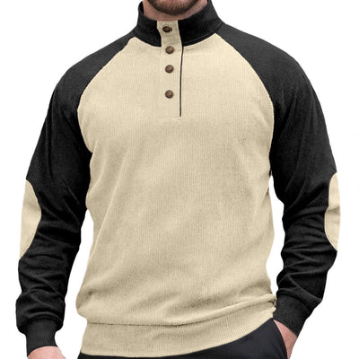 Chamarra Casual Raglan para Hombre - Cuello Alto Suelto Primavera Otoño - Image 2