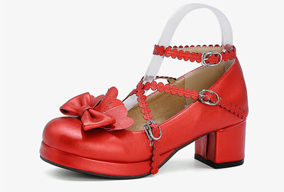 Zapatos Plataforma para Mujer con Moño y Tacón Grueso - Image 20