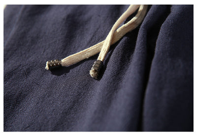 Pantalones harem sueltos de algodón y lino vintage - Image 7