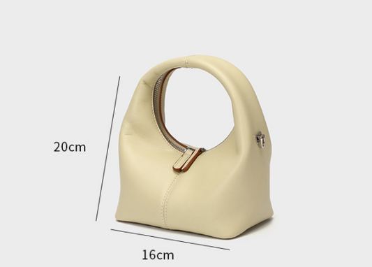 Bolso Bandolera Cuero Genuino Diseño Francés Minimalista para Mujer