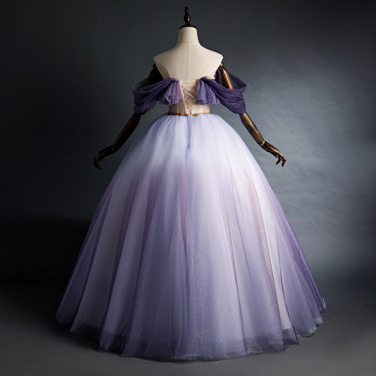 Vestido Elegante de Tul con Detalle Fruncido y Estampado Estrellado - Image 8