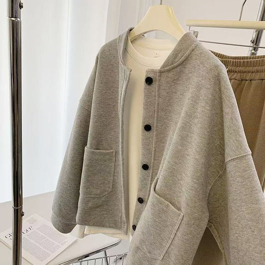 Chaqueta Suelta Casual con Botones para Mujer - Image 2