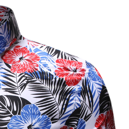 Camisa Floral de Playa para Hombre - Manga Corta de Verano - Image 4
