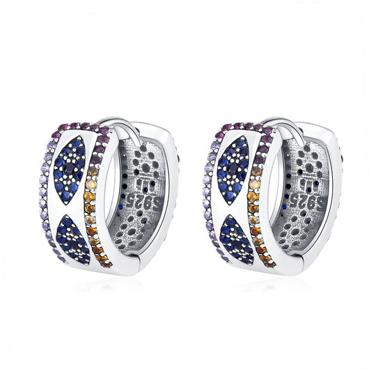 Aretes de Plata 925 para Mujer con Diamantes Completos - Edición Ancha Lujo - Image 4